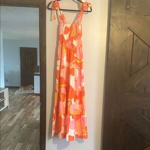 Sunday Up Floral Tie-Shoulder Maxi Dress